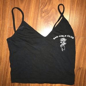 FASHION NOVA BLACK SAD GIRLS CLUB CROP TOP